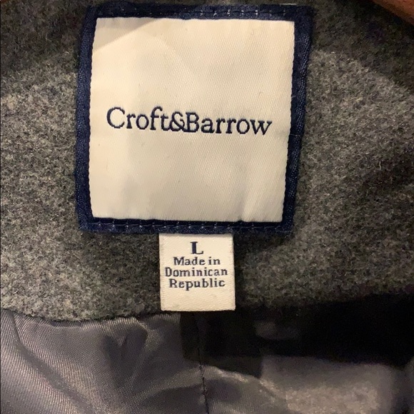 Croft & Barrow Gray Coat with Hoody - Picture 2 of 6